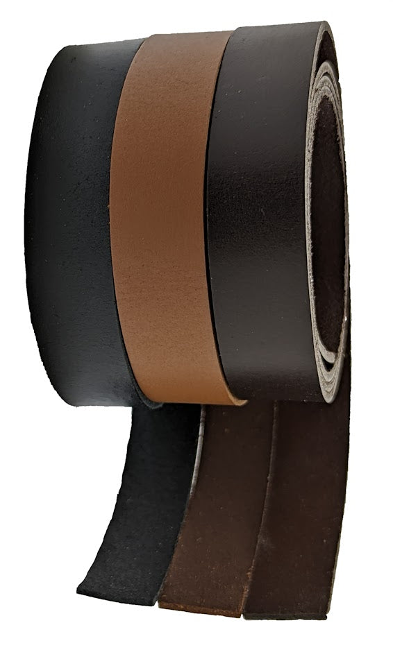 BlackTan_Dark Brown 20 mm wide leather strips