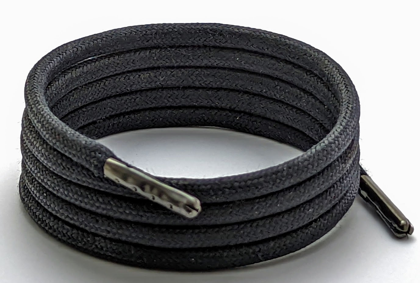 Black 5 mm Round cotton Shoe laces & Boot Laces