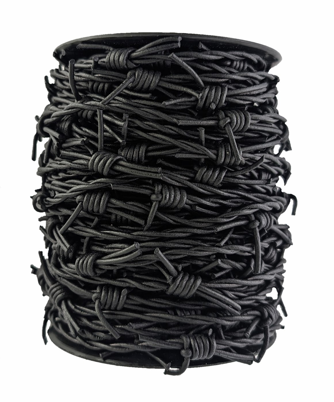 Black leather fake barbed wire